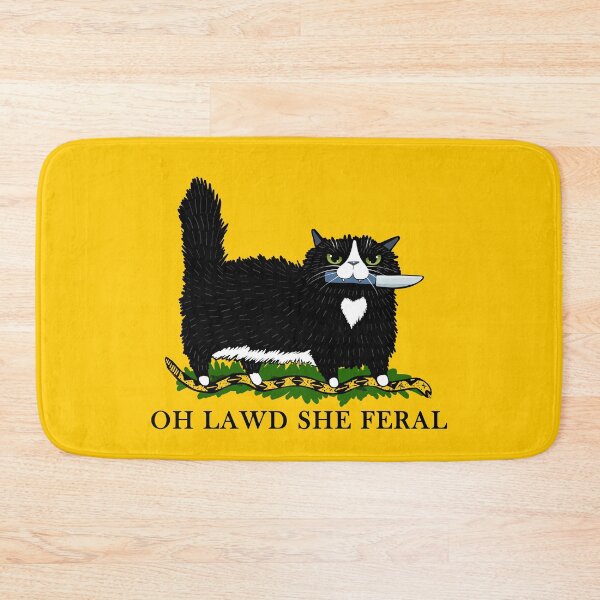 Item preview, Oh Lawd She Feral Tuxedo Cat designed and sold by KilkennyCat Art.