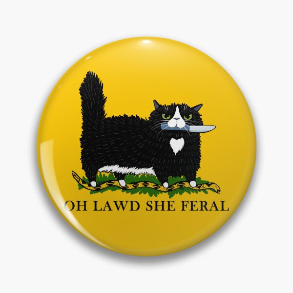 Item preview, Oh Lawd She Feral Tuxedo Cat designed and sold by KilkennyCat Art.