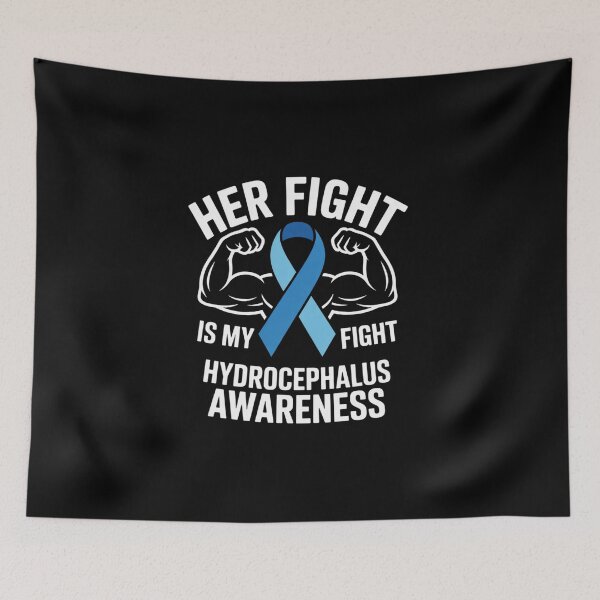 Item preview, Her Fight is My Fight Hydrocephalus Awareness Month Ribbon designed and sold by BlassmausArt.