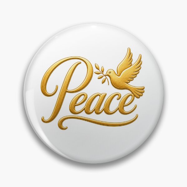 Item preview, Peace - Gold Script with Dove designed and sold by Myra365Art.
