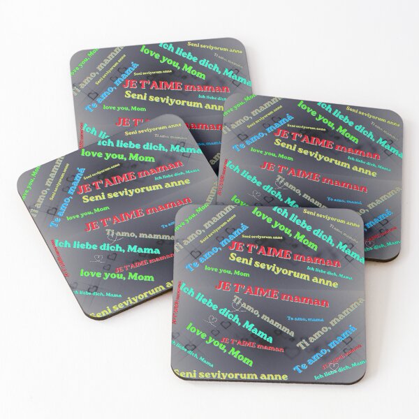 Item preview, Mothers day! Multilingual "Love You Mom" Minimalist Pattern Set designed and sold by Tama-sirth.