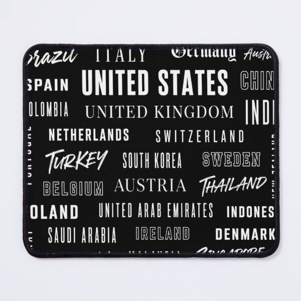 Item preview, Global countries typography – monochrome travel pattern designed and sold by BlueBerry45.