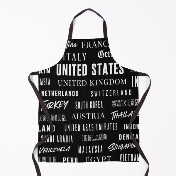 Item preview, Global countries typography – monochrome travel pattern designed and sold by BlueBerry45.