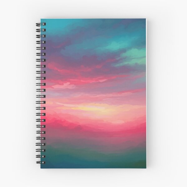 Aperçu de l'œuvre Paysage de ciel de lever de soleil empâté vibrant créée et vendue par PixorStudio.