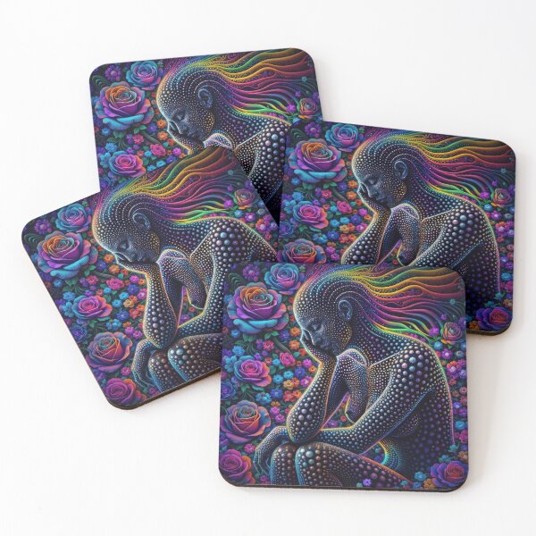 Item preview, Lab Visions 099: Cosmic Feminine Floral Portrait designed and sold by The Psychedelic Anarchist.