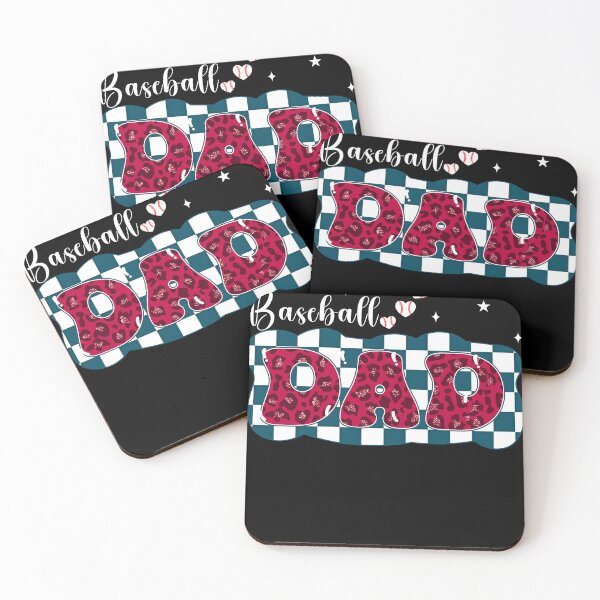 Item preview, Baseball Dad Leopard Checkerboard Style designed and sold by KIROSALS.