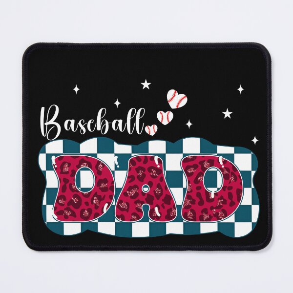 Item preview, Baseball Dad Leopard Checkerboard Style designed and sold by KIROSALS.