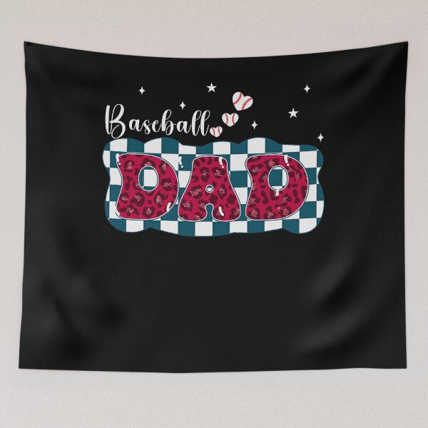 Item preview, Baseball Dad Leopard Checkerboard Style designed and sold by KIROSALS.