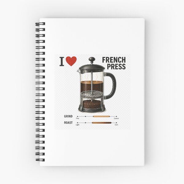 Item preview,  French Press Coffee Brewing Illustration designed and sold by RODEONYAN.