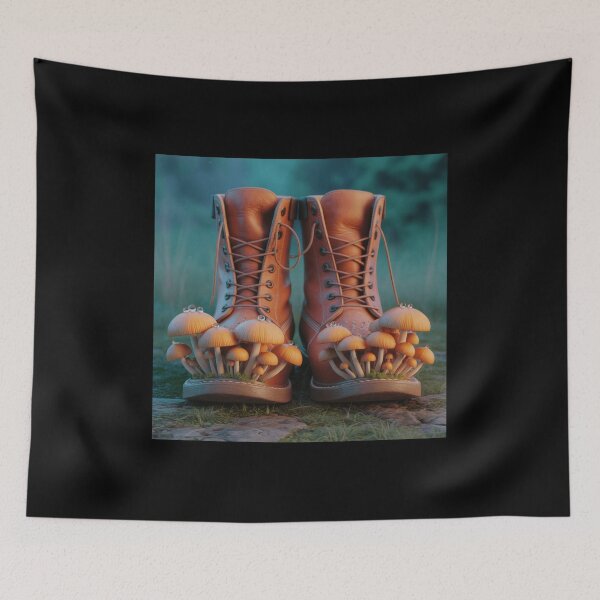 Item preview, Brown Hiking Shoes Mushroom Forest designed and sold by AbanoubStore.