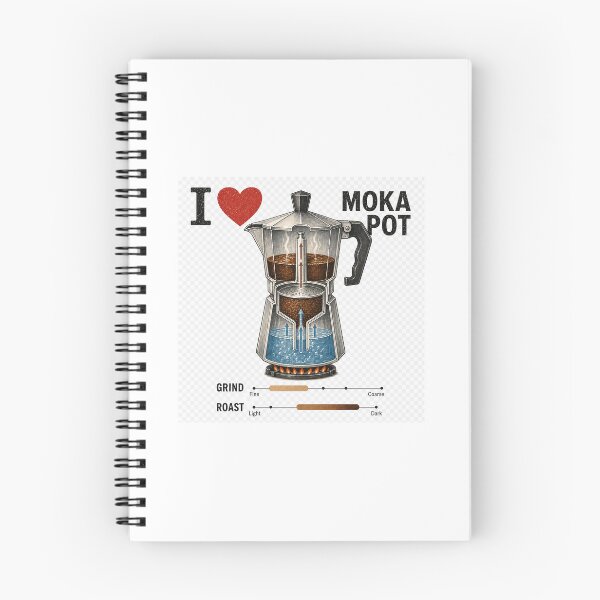 Item preview, Moka Pot Coffee Brewing Diagram designed and sold by RODEONYAN.