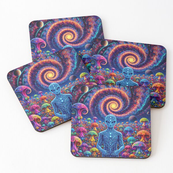 Item preview, Lab Visions 103: Psychedelic Alien Mushroom Landscape designed and sold by The Psychedelic Anarchist.