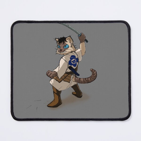 Item preview, samurai cat fighting designed and sold by Lustra Sketch.