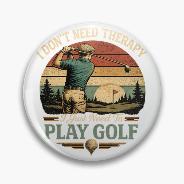 Item preview, I Don’t Need Therapy I Just Need To Play Golf Retro Vintage Golfer Funny Golf Lover Tee designed and sold by Wear Sculpt.