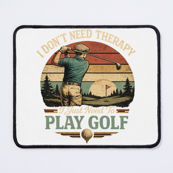 Item preview, I Don’t Need Therapy I Just Need To Play Golf Retro Vintage Golfer Funny Golf Lover Tee designed and sold by Wear Sculpt.