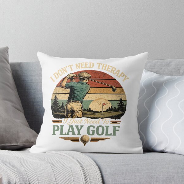 Item preview, I Don’t Need Therapy I Just Need To Play Golf Retro Vintage Golfer Funny Golf Lover Tee designed and sold by Wear Sculpt.