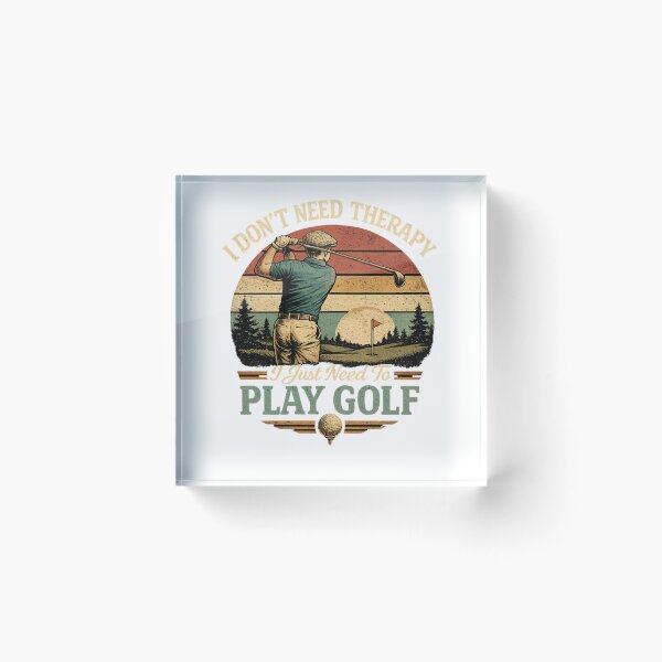 Item preview, I Don’t Need Therapy I Just Need To Play Golf Retro Vintage Golfer Funny Golf Lover Tee designed and sold by Wear Sculpt.