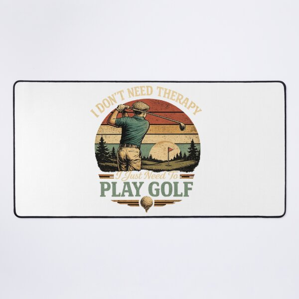 Item preview, I Don’t Need Therapy I Just Need To Play Golf Retro Vintage Golfer Funny Golf Lover Tee designed and sold by Wear Sculpt.