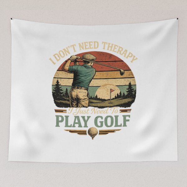 Item preview, I Don’t Need Therapy I Just Need To Play Golf Retro Vintage Golfer Funny Golf Lover Tee designed and sold by Wear Sculpt.