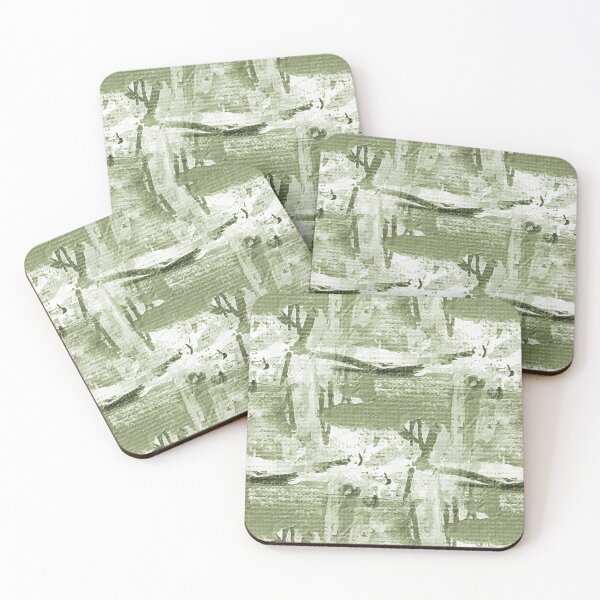 Item preview, Monochromatic Painterly Abstract in Green designed and sold by Artistestella.