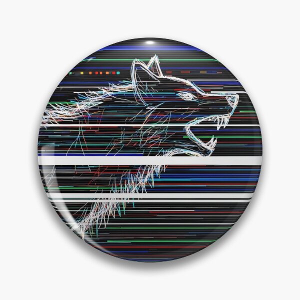 Item preview, Glitch Wolf Line Art Cyberpunk Illustration designed and sold by PixorStudio.