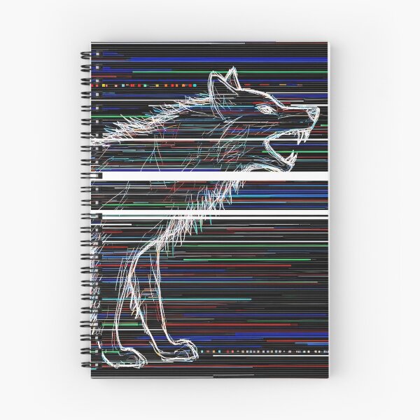 Item preview, Glitch Wolf Line Art Cyberpunk Illustration designed and sold by PixorStudio.