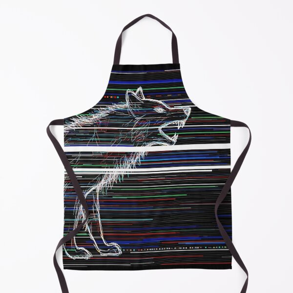 Item preview, Glitch Wolf Line Art Cyberpunk Illustration designed and sold by PixorStudio.