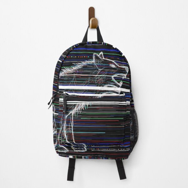 Item preview, Glitch Wolf Line Art Cyberpunk Illustration designed and sold by PixorStudio.