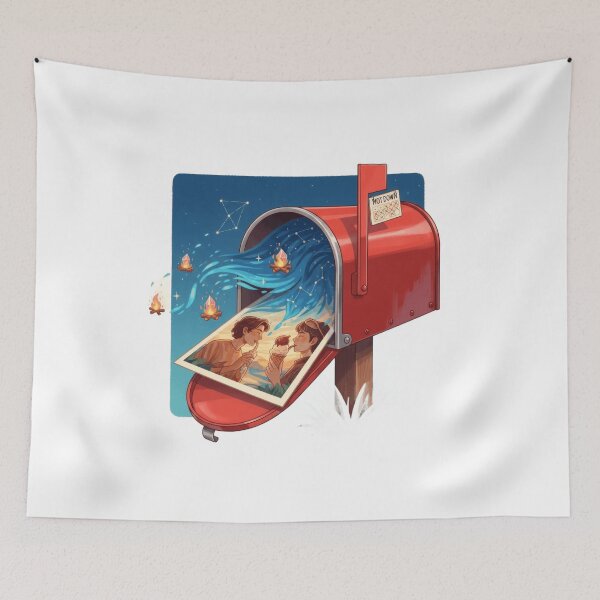 Item preview, Red Mailbox Night Sky Portal designed and sold by AbanoubStore.