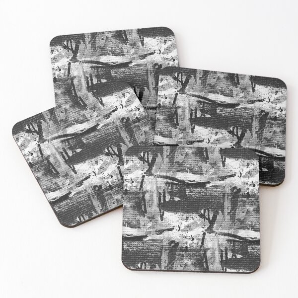 Item preview, Monochromatic Painterly Abstract in Black designed and sold by Artistestella.