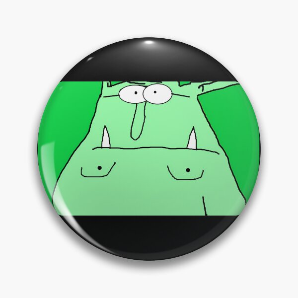 Item preview, Grumpy Green Monster Face Portrait designed and sold by J-Mindful.