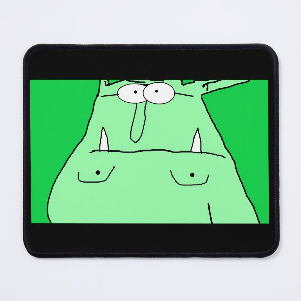 Item preview, Grumpy Green Monster Face Portrait designed and sold by J-Mindful.