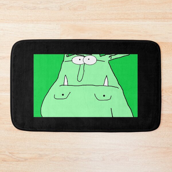 Item preview, Grumpy Green Monster Face Portrait designed and sold by J-Mindful.