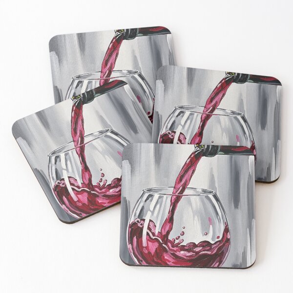 Item preview, Red Wine Pour Splash Realistic Painting designed and sold by PixorStudio.