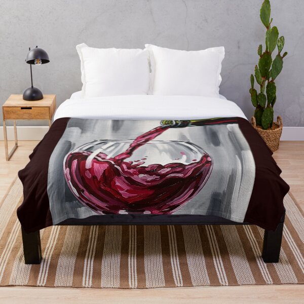 Item preview, Pintura realista de salpicaduras de vino tinto vertido designed and sold by PixorStudio.