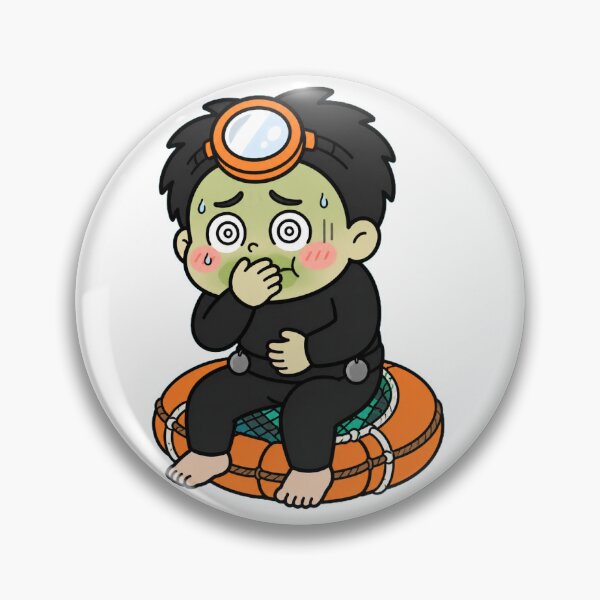 Item preview, KOREA HAENAM - Cute Chibi Character Seasick Nauseated Sticker designed and sold by KOREA-HAENAM.