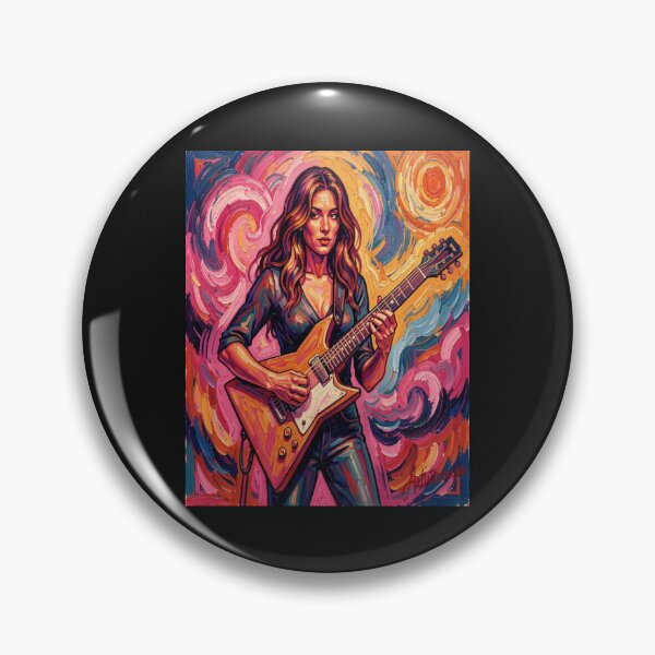 Item preview, Vibrant Rock Guitarist in Color Vortex designed and sold by Artisticanvas.