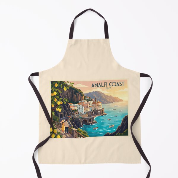 Item preview, Amalfi Coast Sunset Lemons – Vintage Italy Travel Poster designed and sold by andres felipe Guevara Rincon.