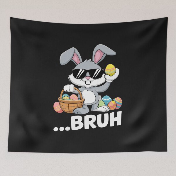 Item preview, Bunny Rabbit Happy Easter Day Bruh Eggs Boys Girl Kids designed and sold by ReefNight.