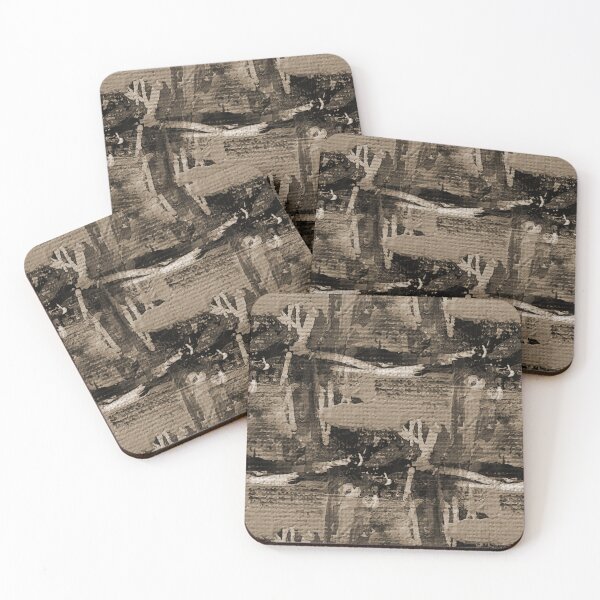 Item preview, Dark Monochromatic Painterly Abstract in Brown designed and sold by Artistestella.