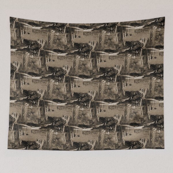 Item preview, Dark Monochromatic Painterly Abstract in Brown designed and sold by Artistestella.