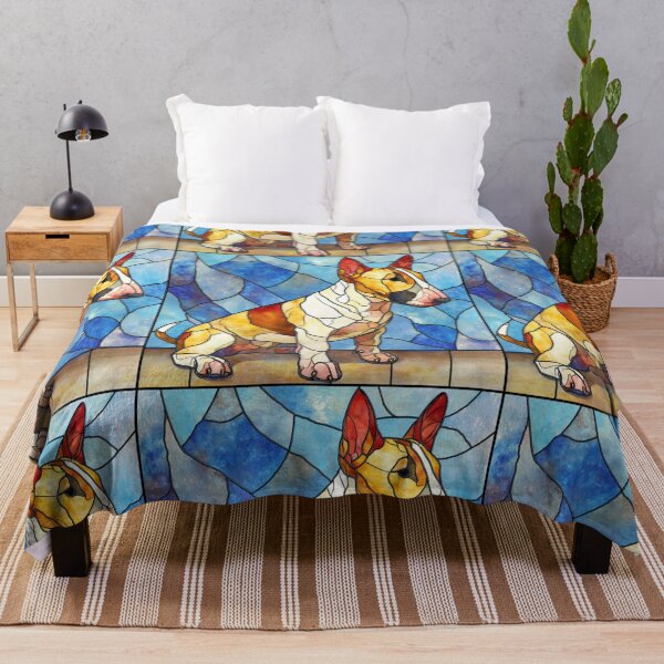 Item preview, Stained glass Bull terrier designed and sold by MendaciousMina.