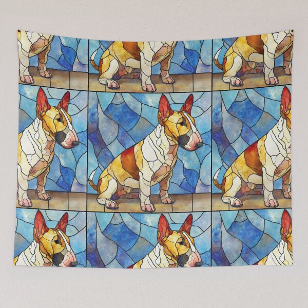 Item preview, Stained glass Bull terrier designed and sold by MendaciousMina.