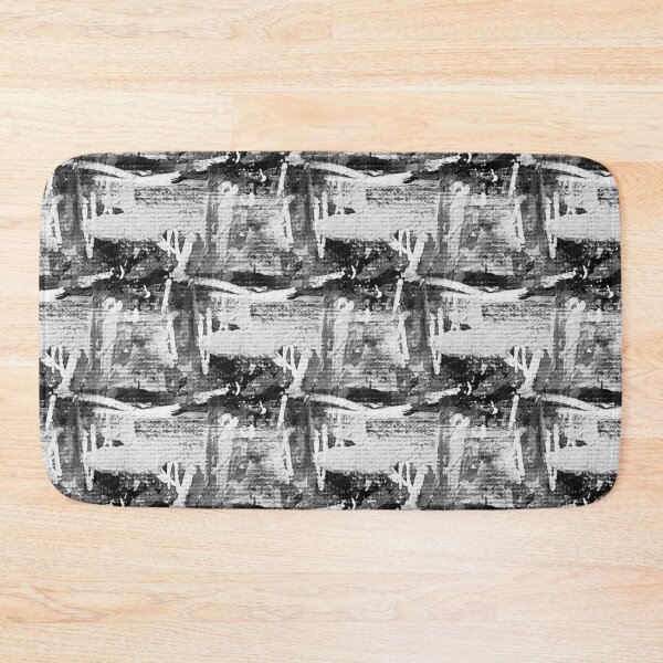 Item preview, Dark Monochromatic Painterly Abstract in White designed and sold by Artistestella.