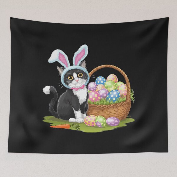 Item preview, Cat Bunny Easter Day Rabbit Ears Egg Basket Stuffers designed and sold by ReefNight.