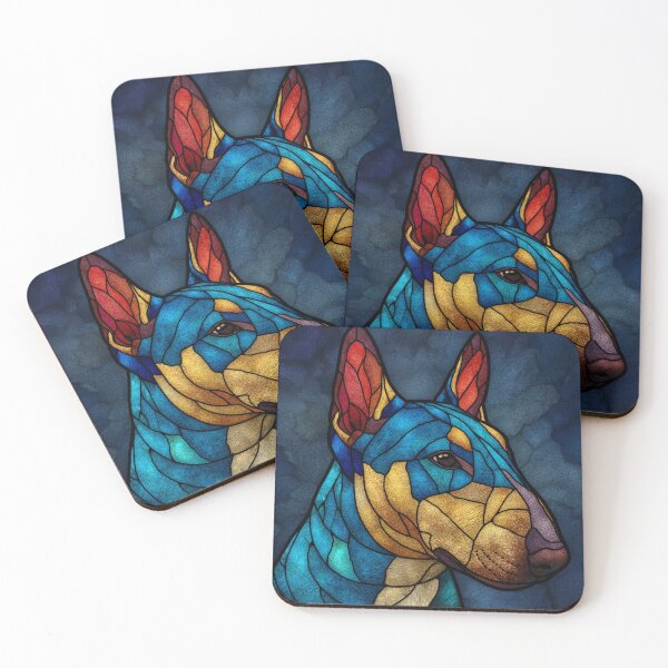 Item preview, Stained glass Bull terrier designed and sold by MendaciousMina.
