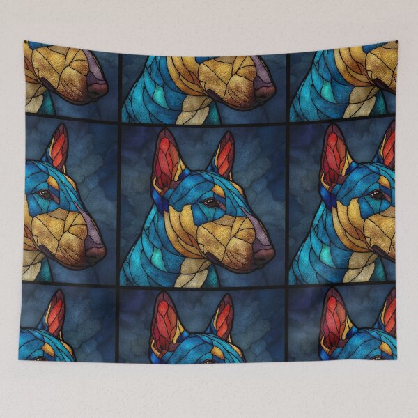 Item preview, Stained glass Bull terrier designed and sold by MendaciousMina.