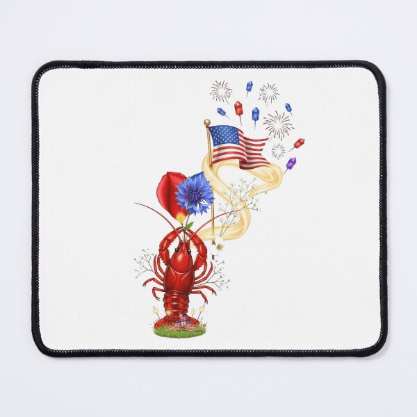 Item preview, Red Crab Blue Flower Fireworks Scene designed and sold by AbanoubStore.