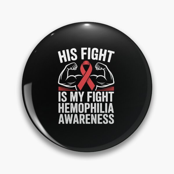 Item preview, His Fight is My Fight Hemophilia Awareness Month Red Ribbon designed and sold by fferomananul.