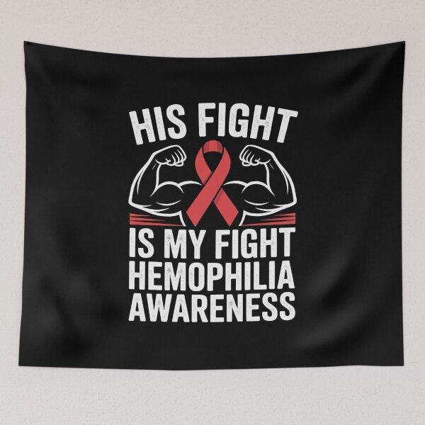 Item preview, His Fight is My Fight Hemophilia Awareness Month Red Ribbon designed and sold by fferomananul.